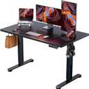 ErGear Height Adjustable Electric Standing Desk, 47.2 x 23.6 Inches Sit Stand up Desk, Memory Computer Home Office Desk with Two-Piece Desktop (Black)