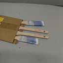 Bates Angle Paint Brushes, 1-Inch, 6 Pack - Treated Wood Handle, Stain & Wall Brushes for Painting Furniture & Walls