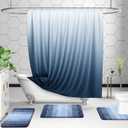 OLANLY Luxury Toilet Rugs U-Shaped 24x20, Extra Soft and Absorbent Microfiber Bathroom Rugs, Non-Slip Plush Shaggy Bath Mat, Machine Wash Dry, Contour Bathroom Mats for Toilet Base, Navy
