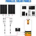 ECO-WORTHY Solar Connectors Y Branch Parallel PV Adapter Cable Wire Plug Tool Kit for Solar Panel(M/FF+F/MM)
