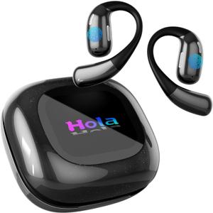 AI Translation Earbuds Real Time Powered by ChatGPT, LCD Touch Screen OWS Translator for 147 Languages & Accents, Translation Device, Spanish Translation, Ideal for Travel & Business & Studying, Black