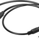 GINTOOYUN 0.7m/2.29Ft USB C Splitter 1 in 2 Out, Multi USB C Splitter Cable USB Type-C Female to Two Male Cable Suitable for PC, Keyboard, Mouse PS5 TV, Laptop (1 Male to 2 Female 0.7m/2.29FT)