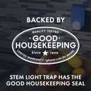 STEM Light Trap: Indoor Fruit Fly Trap, Effective Insect Control for Home, Attracts and Traps Flying Insects, Emits Soft Blue Light, Starter Kit with 1 Plug-In Device and 2 Cartridges