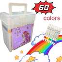 60 Colors Acrylic Paint Pens Markers - Quick-Dry Professional Art Markers for T-Shirts, Canvas, Wood, Multi-Surface Layering & Crafts, Smooth Overlays & Durable Pigments