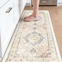 DEXI Kitchen Mats for Floor Cushioned, 23x59 Extra Large Wide Runner Rug Non Slip, Waterproof Soft Comfort Standing Padded Anti Fatigue Decorative, Light Beige