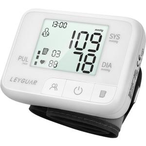Wrist Blood Pressure Monitor  Digital BP Machine for Home Use, Large Display, Adjustable Cuff (5.37.6), 99 Memory for 2 Users, Accurate & Portable Design, Portable Carrying Bag Included