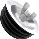 EMVANV 3 inch Sewer Cleanout Cap,Pool Return Plugs Practical Expansion Pipe Plug for Most Pipe Sink Pool(Silver+Black)