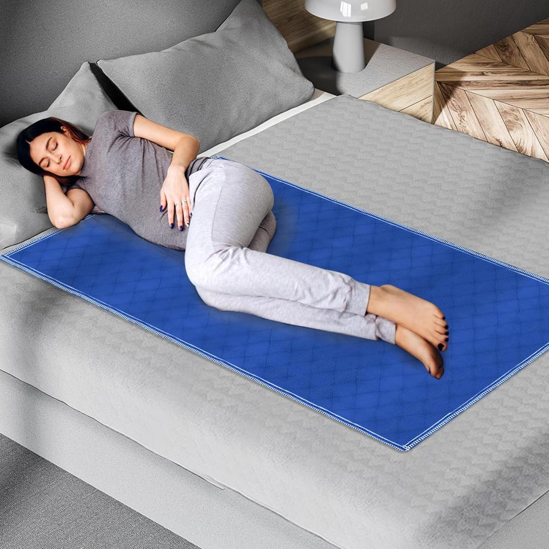 Premium Quality Bed Pad, Quilted, Waterproof, and Washable, 34" x 52" The Best Underpad Sheet Protector for Children or Adults with Incontinence (Dark Navy 34x52 (300 Washes)