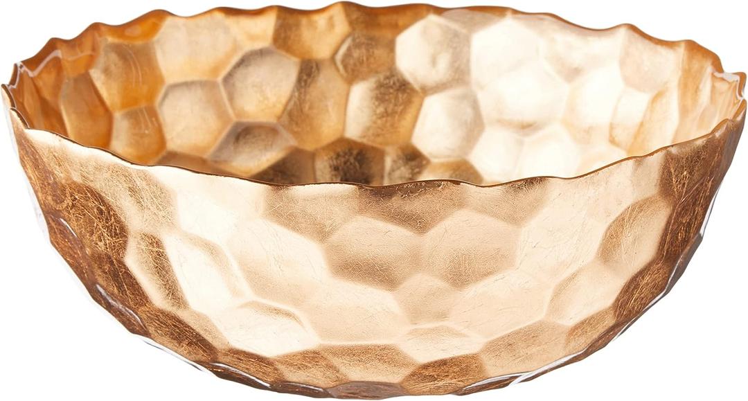Odessa Gold Glass Bowl, 9.5-Inch