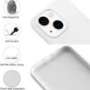 Designed for iPhone 14 Plus Case, Silicone Ultra Slim Shockproof Phone Case with Soft Anti-Scratch Microfiber Lining, [Enhanced Camera Protection] 6.7 inch (White)