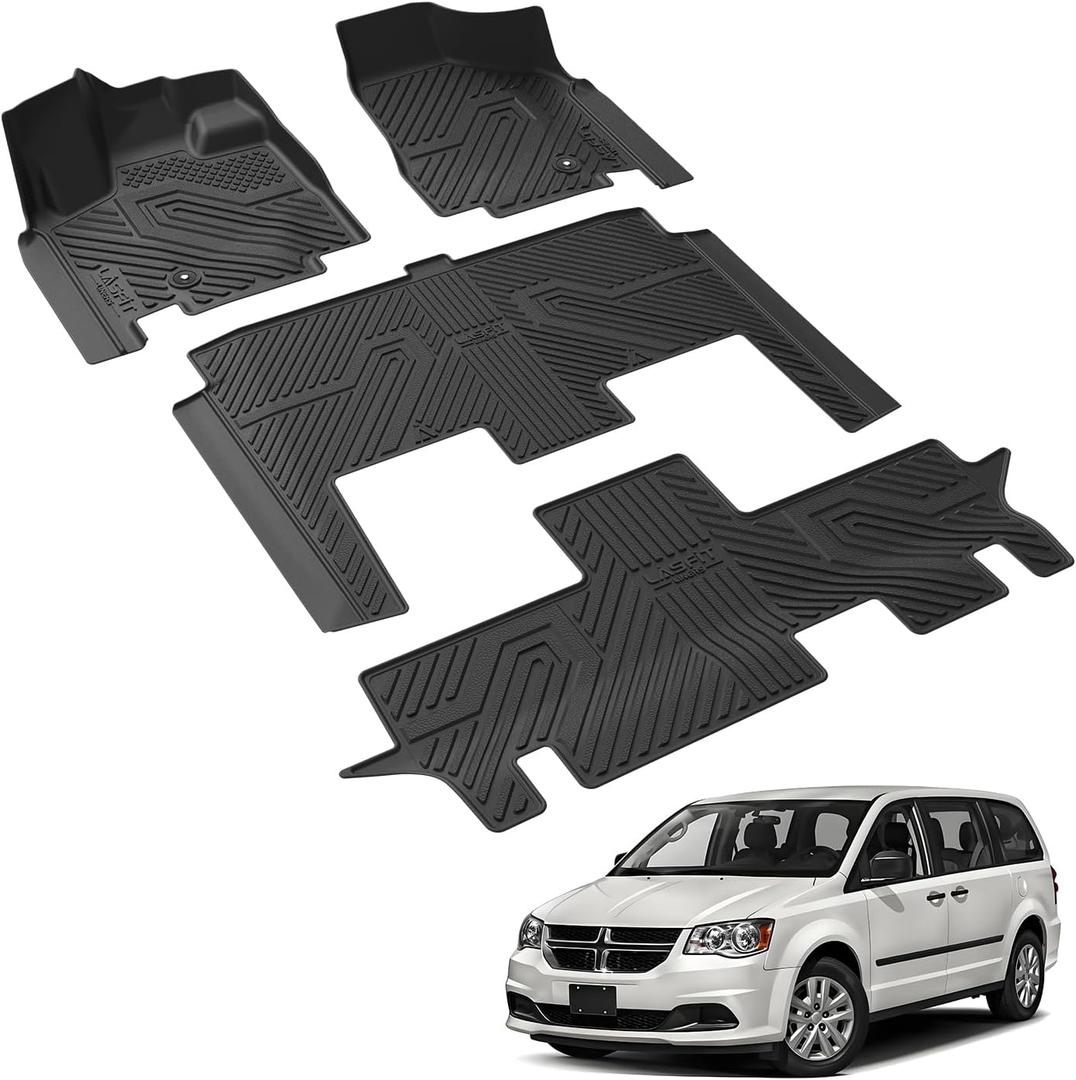 LASFIT Floor Mats for Dodge Grand Caravan 2013-2020/Chrysler Town & Country