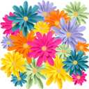 MotiMind 18 Pcs Paper Flowers Decorations for Wall DIY Flower Bulletin Board 3D Fiesta Paper Floral Backdrop Decoration for Photo Backdrop Classroom Back to School Party(Multicolor)