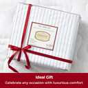 Mellanni Full Sheets Set - 4 PC Iconic Collection Bedding - Hotel Luxury, Extra Soft, Cooling Bed Sheets - Wrinkle, Fade, Stain Resistant (Full, Pinstripe Gray)