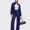 G4Free BareFeel High Stretch Wide Leg Pants for Women Soft Comfy Casual Yoga Pants with Pockets Petite/Regular/Tall (Black, XXL)