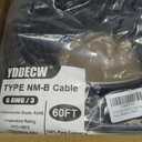 6/3 NM-B Wire with Ground - 60FT 6 Gauge Non-Metallic Sheathed Cable Pure Copper 6 AWG 3 Conductor Residential Indoor Wire for Outlets, Switches and Other Loads etc.