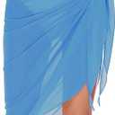 Women's Sarong Coverups Chiffon Bathing Suit Wrap Skirt Swimsuit Beach Wraps Swim Sarongs, Large, Color: Sky Blue Basic