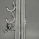 Wrap Around Curtain Rods,White Curtain Rods 66 to 120 Inch,5/8 Inch Adjustable Blackout Curtain Rod with Brackets,Room Darkening Single Window Rod,Metal Hidden Curved Drapery Rods 66-120",White