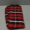 LEEVAN Christmas Outdoor Rug 2x4, Xmas Buffalo Plaid Washable Small Front Porch Door Mat, Black and Red Checkered Entryway Rug, Woven Welcome Doormat for Layered Kitchen Bathroom Holiday Decor Carpet