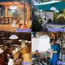 HULPPRE Solar Shed Light-Daytime or Night,96Leds Brighter White Solar Light Indoor&Outdoor with 2 Remotes,IP65 Barn/Chicken Coop/Workshop/Ceiling/Pendant Lamp for Patio,Garden,Yard,Gazebo
