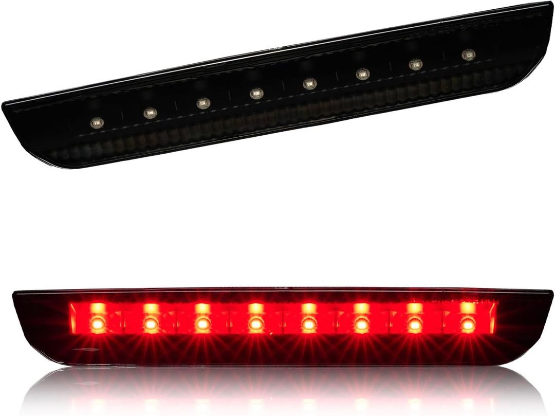 Third 3rd Brake Light LED for 2014-2019 Nissan Rogue, High Mount Rear Brake Lights Assembly for 14-19 Nissan Rogue, Waterproof Center Cab Lamp Stop Light (Black)