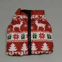 SCENEREAL Christmas Winter Dog Vest Coat with Harness Built in, Warm Puppy Jacket for Small Medium Dogs, Cold Weather Coat with Zipper, Fleece Puffer Vest Windproof Snow Clothes, S