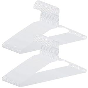 150 Pack Wire Hangers 15.9 Inch 13 Guage Wire Metal Dry Cleaner Hangers Bulk Thin Space Saving Suit Holder for Coats, Shirts, Suits, Pants, Skirts (Black)