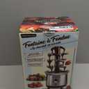 Nostalgia 4 Tier Electric Chocolate Fondue Fountain Machine for Parties - Melts Cheese, Queso, Candy, and Liqueur - Dip Strawberries, Apple Wedges, Vegetables, and More - 32-Ounce - Stainless Steel