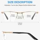 JOLISU 5 Pack Reading Glasses for Men Women, Blue Light Blocking Computer Readers, Metal Half Frame Spring Hinge