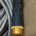 Garden Hose 25ft, Stainless Steel Heavy Duty Water Hose with 10 Function Nozzle Flexible, Lightweight, No-Kink, Pet Proof, Puncture Proof Metal Hose for Yard, Outdoor