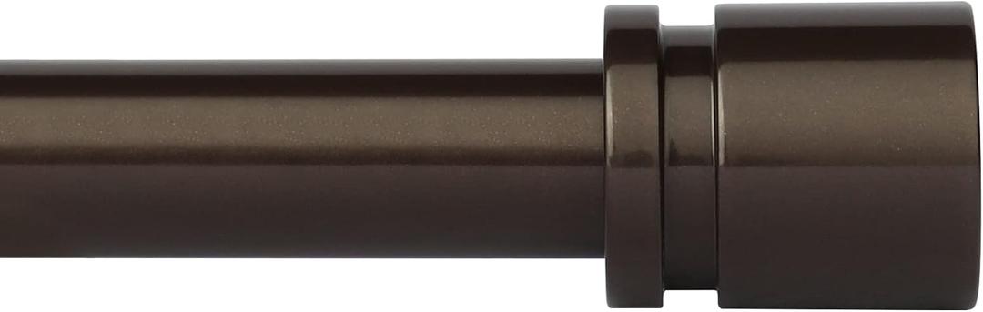 Byondeth Curtain Rods for Windows 16 to 144 Inches Adjustable Length 1 Inch Diameter Window Curtain Rod with Aluminium End Cap, Antique Bronze