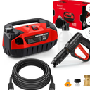 Portable Pressure, 1800 PSI Peak Cold Water Electric Pressure, 1.5 GPM Flow Corded Electric Power for Cleaning Cars, Siding, Driveways, Fencing