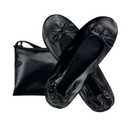 ccafgho Women's Foldable Ballet Flats Portable Slip-On Shoes for Wedding, Travel, Work & Driving (Black XL)