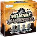 ArtCreativity Tombstone Ring Toss - Set of 4 - Gravestone Ring Toss Game with Weighted Bottoms - Doubles as Inflatable Halloween Decor
