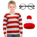 Kids Striped T-Shirt, Short Sleeve Tee Shirts, Boy Girls Summer Crewneck Tee 3-12 Years (X-Small)