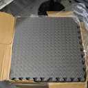 Puzzle Exercise Mat 3/4 Inch Thick, Foam Interlocking Floor Mats 24 X 24 Inch Tiles, Eva Foam Flooring for Home Gym, Fitness Garage, Exercise Equipment Mat 96 Sq. Ft, Black