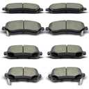 Front Rear Ceramic Brake Pads 4 Pieces Set fit for 2008-2016 Chrysler Town & Country,for 2008-2011 Dodge Grand Caravan/Journey,for 2009-2014 Volkswagen Routan