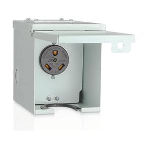 30 Amp RV Power Outlet Box, NEMA TT-30R Receptacle Outdoor Plug Panel, 125V Weatherproof Electrical Box for RV, Camper, Generator, and Temporary Power Applications