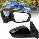 Right Passenger Side Mirror Compatible With 2018 2019 2020 2021 2022 2023 2024 Chevy Equinox GMC Terrain With Power Glass Heated Turn Signal Blind Spot Black Replaces#84225387(8 Pins)