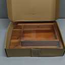 Demigo Desk Organizer Letter Tray Set of 2, Acacia Wood Tabletop Desktop for Storage Paper Letter Folders Notebooks Copy Print, Workspace Holder, Keep Stationery Saver (Brown)