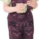 AWIBMK Kids Boys German Oktoberfest Costume Lederhosen Shorts Shirt Socks Traditional Bavarian Halloween Outfit 3PCS Sets (2-4T, Green + Brown)