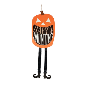 Mud Pie Paper Dangling Hanger, Pumpkin, 15.5" x 39"