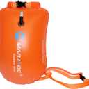 20L Storage Swim Buoy for Open Water Swimmers Waterproof Dry Bag Swim Safety Float (Orange)