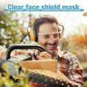 PICcircuit Face Shield Clear Face Shield with Glasses 10 Pack,Plastic Face Mask Face Shields Reusable Protective Guard See Through Goggles for Adults Man and Woman