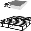 Queen Size Box Spring, 9 Inch Height-Profile Box Springs with Washable Cover, Heavy Duty Metal Mattress Foundations Easy Assembly Noise-Free