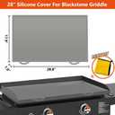 Blackstone Grill Cover for 28 Inch All-Season Protective Cover Blackstone Griddle Cover for Backyard Camping Tailgating Weatherproof & Durable Fabric for Blackstones Flat Top Grill Accessories (Gray)