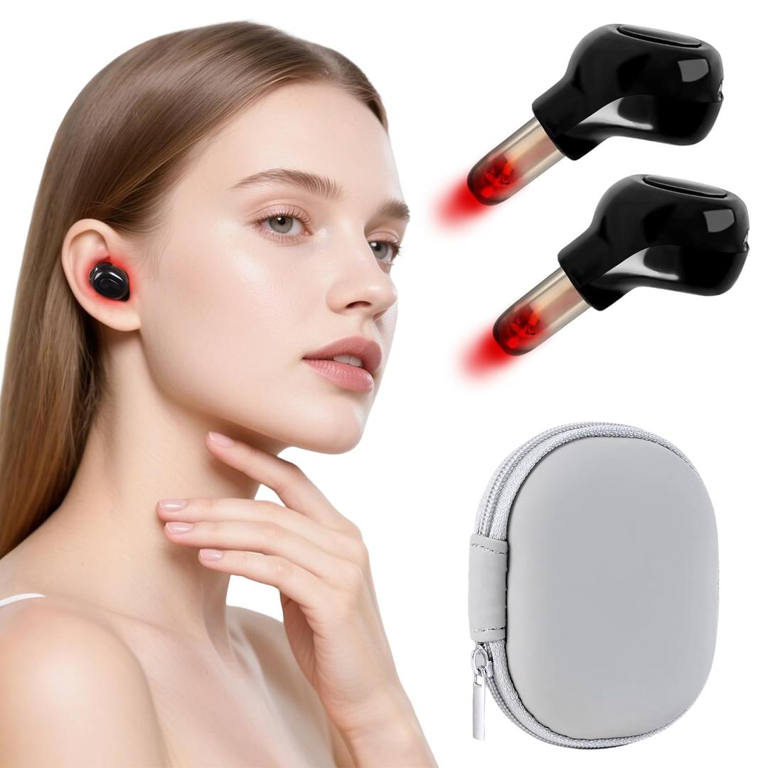 2026 Upgraded Red Light Therapy for Ear & Nasal Wellness (Black)