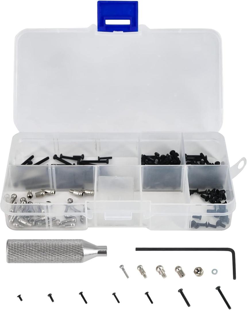 256PCS RC Screw Kit Universal RC Repair Tool Kit Hardware Fastene for 1/28 Wltoys 284131 K969 K989 P929 K999 K979 P939