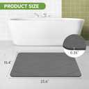 Stone Bath Mat 2 Pack, Diatomaceous Earth Mat Stone Drying Mat