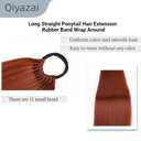 2 Packs Light Brown Wrap Around Pony Tail Hair for Women Braiding Hair Ponytail Extensions 32 Inch Hairpieces High Temperature Synthetic Hair pieces