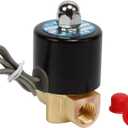 SNS 1/4"NPT AC24V Brass Electric Solenoid Valve Normally Closed Water, Air, Diesel 2W025-N08/AC24V